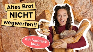 3 Rezepte aus ALTEM BROT – mit NaturlichJanka  French Toast Apple Crumble Bruschetta [upl. by Grath]