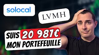 Mon Portefeuille de 13 ETF et 2 actions  Avis Solocal et LVMH [upl. by Obara]