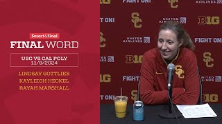 USC Womens Basketball vs Cal Poly Post Game Press Conference [upl. by Yekciv290]