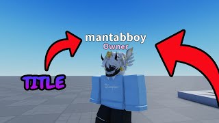 How To Make Name Tags In Roblox Studio [upl. by Rivkah]