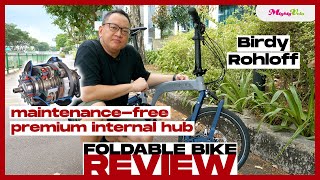 Birdy Rohloff Foldable Bicycle Review Premium 14Speed Internal Hub [upl. by Aicila910]