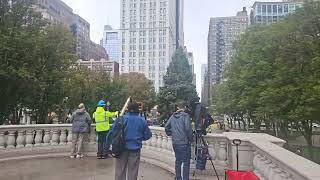 Chicago Millenium Park Christmas Tree Setup [upl. by Dadirac261]