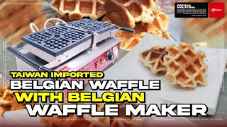 Belgian Waffle Maker with Taiwan Imported Belgian Waffle flour [upl. by Leeland31]