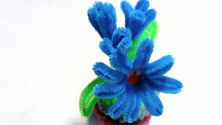 DIY Easy Chenille Wire Flower Making [upl. by Philippine82]