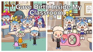 I Gave birth inside my classroom🤱😱🔪 Miga World Story  Sad Story  Miga Town 🍭Saraine Plays🍩 [upl. by Haik814]