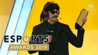 Streamer of the Year 2019 Winner DrDisrespect Full Speech at EsportsAwards [upl. by Hamburger375]