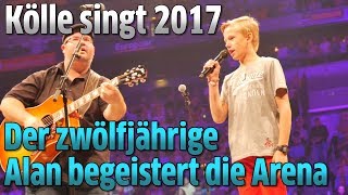 Kölle singt 2017 Der zwölfjährige Alan begeistert die Arena mit „Et jitt kei Woodquot [upl. by Allemap59]