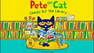 PETE THE CAT CHECKS OUT THE LIBRARY ANIMATED Kids Book Read Aloud About the Joy of Reading 32 [upl. by Hutchings]