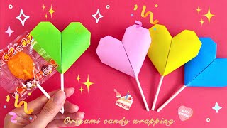 折り紙1枚で簡単！キャンディラッピングの作り方 Origami cute candy wrapping 可愛い プレゼント ハロウィン クリスマス バレンタイン ホワイトデー Paper Craft [upl. by Dowdell424]