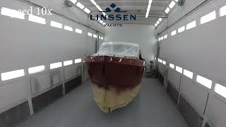 Spraying process of a Linssen 35 SL Sedan 75 Edition speed10x [upl. by Acie]