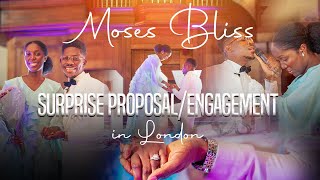 MOSES BLISS surprise proposalengagement in LondonFull Video [upl. by Elsilrac]