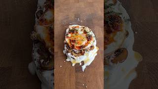 crispy sandwich made with egg mushrooms yoghurt and chili oil food recipe cooking viralvideo [upl. by Staw]