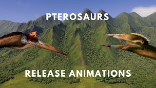 Pterosaurs Release Animations 🦅 JWE2 [upl. by Dralliw]