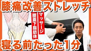 【寝る前のたった1分】膝痛改善ストレッチ [upl. by Bernard174]