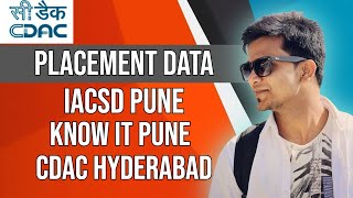 CDAC Hyderabad IACSD Pune Know IT  Placement Data  CDAC Placements Update [upl. by Diet549]