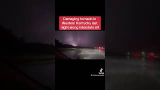 Damaging tornado along interstate 69 in Western KY last night 5262024 [upl. by Aihsilat]