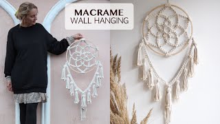 DIY Tutorial Macrame Mandala  Macrame Boho Wall Hanging  Boho Wedding [upl. by Einaeg853]