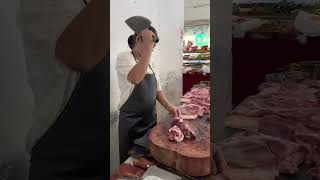 Cutting the whole pork bone kerofoodies shorts meat pork [upl. by Adnaram666]