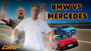 Duell der SportCabrios 😎🔥BMW M8 Competition mit 625 PS 🤜🤛 MercedesAMG SL 63 mit 585 PS 💪🤩  GRIP [upl. by Hsreh]