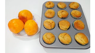 Persimmon muffins recipe  perfect persimmon cupcake [upl. by Maurey824]