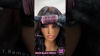 Are you still cutting your own bangs Try a natural wig with air bangs ft UNICE AMAZON [upl. by Nehgaem]