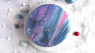 Full Mirror Glaze Galaxy Cake Recipe [upl. by Becht41]