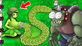 Anime Girl Gatling Pea vs Dr Zomboss Gargantuar Giga  Plants vs Zombies Crumbs mode [upl. by Aenej]