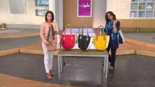 orYANY Lyssie Soft Pebbled Leather ColorBlock Tote with Dan Wheeler [upl. by Ramel]