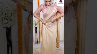 Wedding special saree draping style day 35 shorts sareetying glambeautyys [upl. by Regazzi]