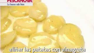 Filetes de Bacalao en ensalada con patatas y Alioli [upl. by Enaed399]