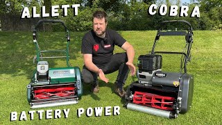 We Compare the COBRA Fortis 17E Battery Cylinder Mower against the BEST  The ALLETT Cambridge 43 [upl. by Eniac]