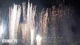 Himno del Reino de Valencia y fuegos artificiales  Partido de Leyendas  Centenari VCF [upl. by Jahdiel219]