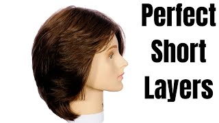 How To Cut Perfect Short Layers  TheSalonGuy [upl. by Lahcsap]