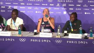 Keely Hodgkinson Runs To Olympic 800m Gold Press Conference [upl. by Anenahs]