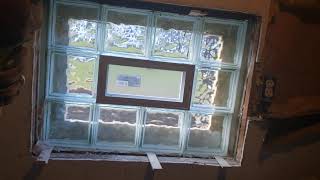 installing glass block window [upl. by Mora]