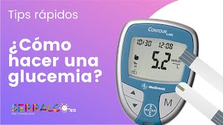 ¿Cómo hacer una glucemia capilar Midiendo el quotazúcarquot en sangre a un diabético [upl. by Herold348]