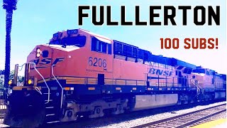 Railfanning Fullerton 629  100 Subscribers [upl. by Shaughn]