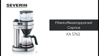 SEVERIN Filterkoffiezetapparaat Caprice KA 5762 [upl. by Allanson]