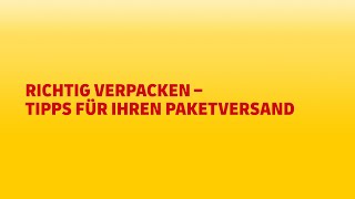 Verpackungstipps und hinweise für DHL Paket Geschäftskunden [upl. by Adnawaj644]