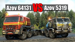 Snowrunner Azov 64131 vs Azov 5319  Best Kamaz [upl. by Yeltnarb]