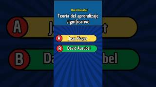 🔴David Ausubel  Teoría del Aprendizaje Significativo constructivismo 01quizz wapdocentes [upl. by Arratoon]