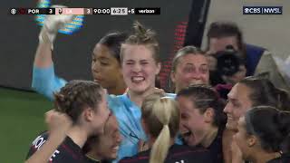 PORTLAND THORNS GOALIE SCORES A GOAL [upl. by Ierdna]