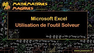 Excel  Utilisation de loutil quotSolveurquot [upl. by Airdnoed201]