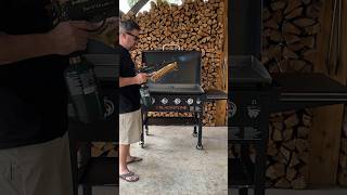 How to Season the Blackstone Griddle  Al Frugoni  Open Fire Cooking [upl. by Aihsekel162]