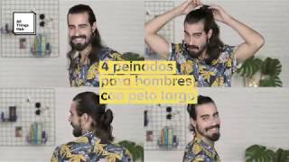 4 peinados para hombres con pelo largo [upl. by Ausoj311]