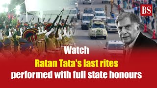 Watch Ratan Tatas last rites performed with full state honours  Ratan Naval Tata passes away [upl. by Trici354]