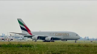 Emirates A380 and DHC2 at Toronto Pearson  Air Canada 777 Olympics Livery [upl. by Vivi680]