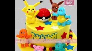 Bánh gato sinh nhật đẹp chủ đề Pokemon  Pikachu  Pokemon GO [upl. by Ahsihat]