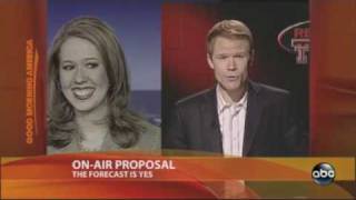 Weatherman proposes live on TV [upl. by Geordie]