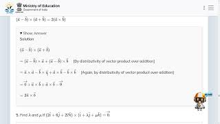 Vector Algebra Exercise 104 SATHEEENGG swayamprabha engineeringexams [upl. by Bosch]